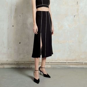 NWOT F.ILKK Rhinstone Three Front Slit Skirt